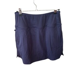 SANTINY Women's Golf Skirt Skort High Waisted Tennis Skirt W/Pockets Navy Size S